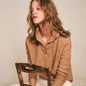 Sezane Johnny Jumper Size M Camel NWT